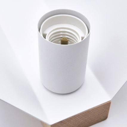 Iluminação de teto ESME 2xE27/15W/230V branco/carvalho