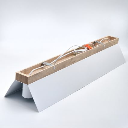 Iluminação de teto ESME 5xE27/15W/230V branco/carvalho