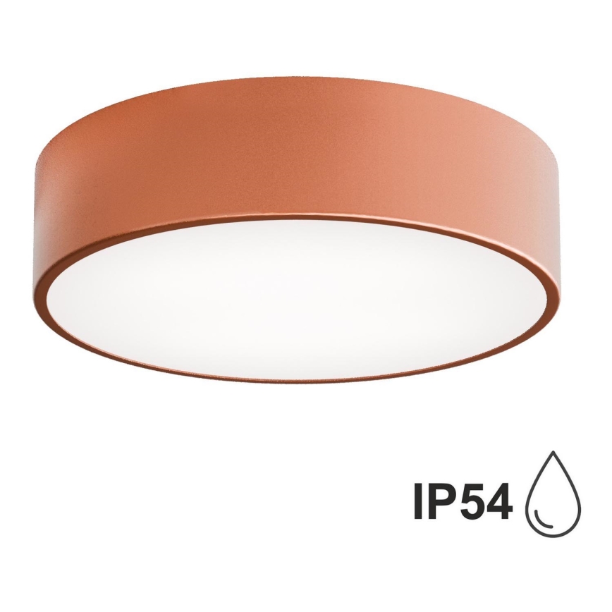 Iluminação de teto exterior com sensor CLEO 2xE27/24W/230V d. 30 cm cobre IP54