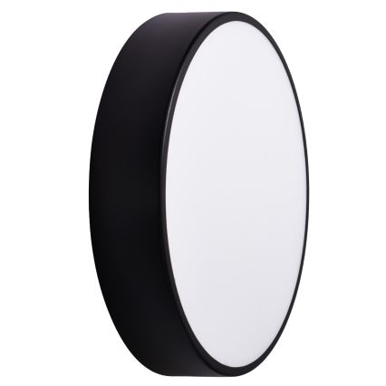 Iluminação de teto exterior com sensor CLEO 3xE27/24W/230V d. 40 cm preto IP54