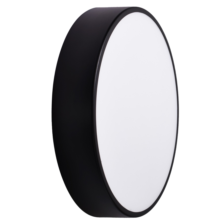 Iluminação de teto exterior com sensor CLEO 3xE27/24W/230V d. 40 cm preto IP54