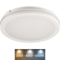 Iluminação de teto exterior LED BENO E LED/12W/230V 3000/4000/6500K diâmetro 20 cm IP65 branco