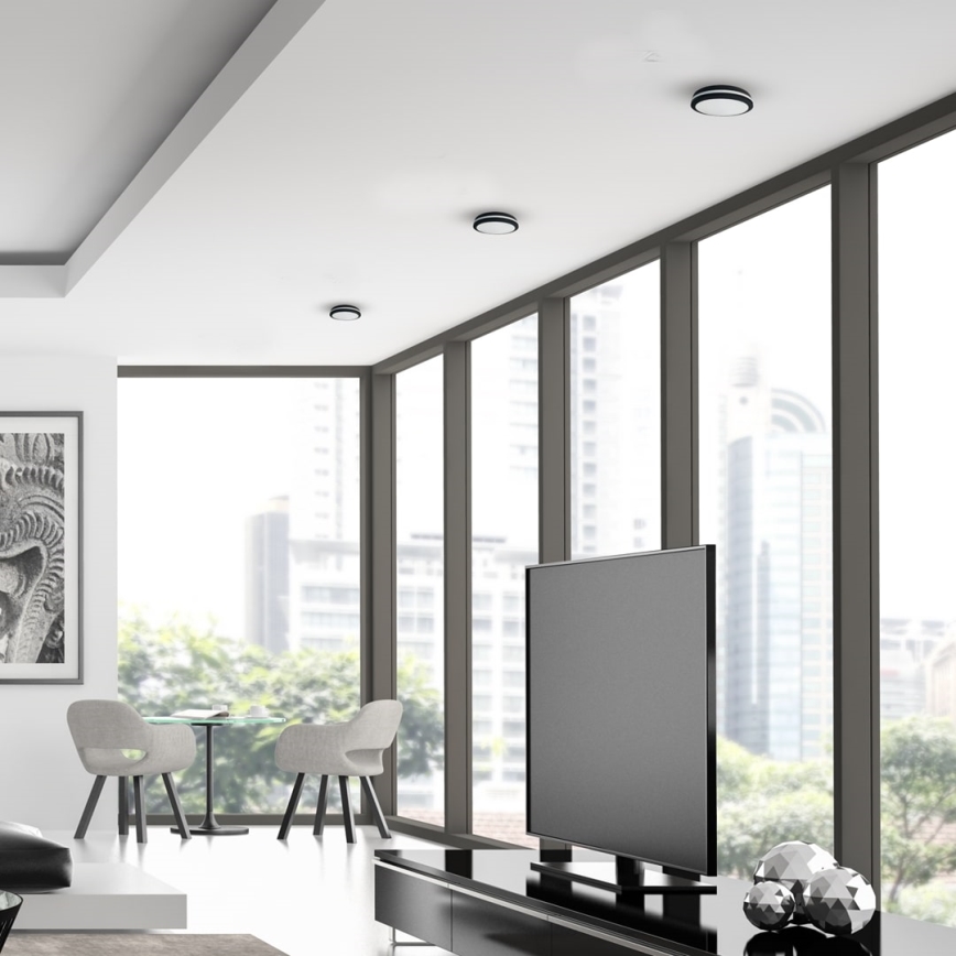 Iluminação de teto exterior LED MARLON LED/12W/230V 4000K IP54 preto