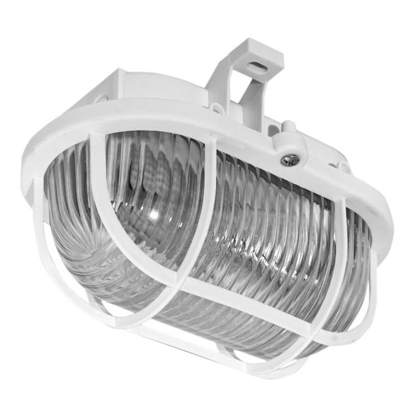 Iluminação de teto exterior OVAL 1xE27/60W/230V IP44 branco