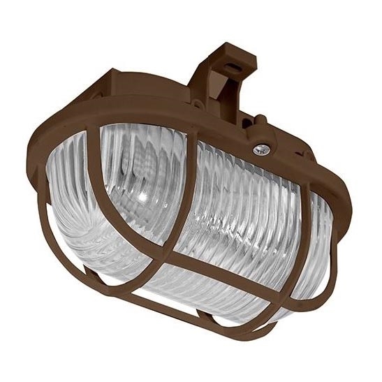 Iluminação de teto exterior OVAL 1xE27/60W/230V IP44 castanho
