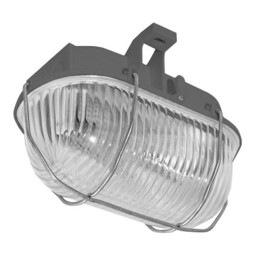 Iluminação de teto exterior OVAL 1xE27/60W/230V IP44 cinzento