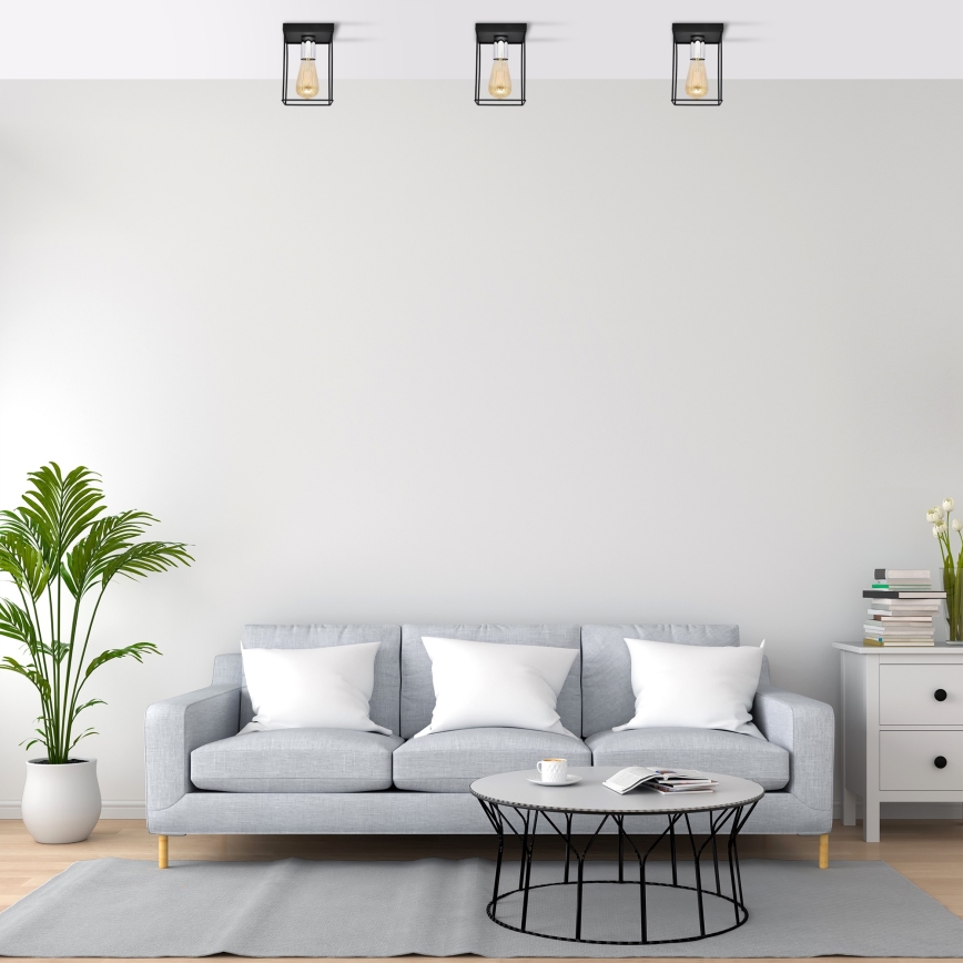 Iluminação de teto FINN 1xE27/15W/230V preto/cromado