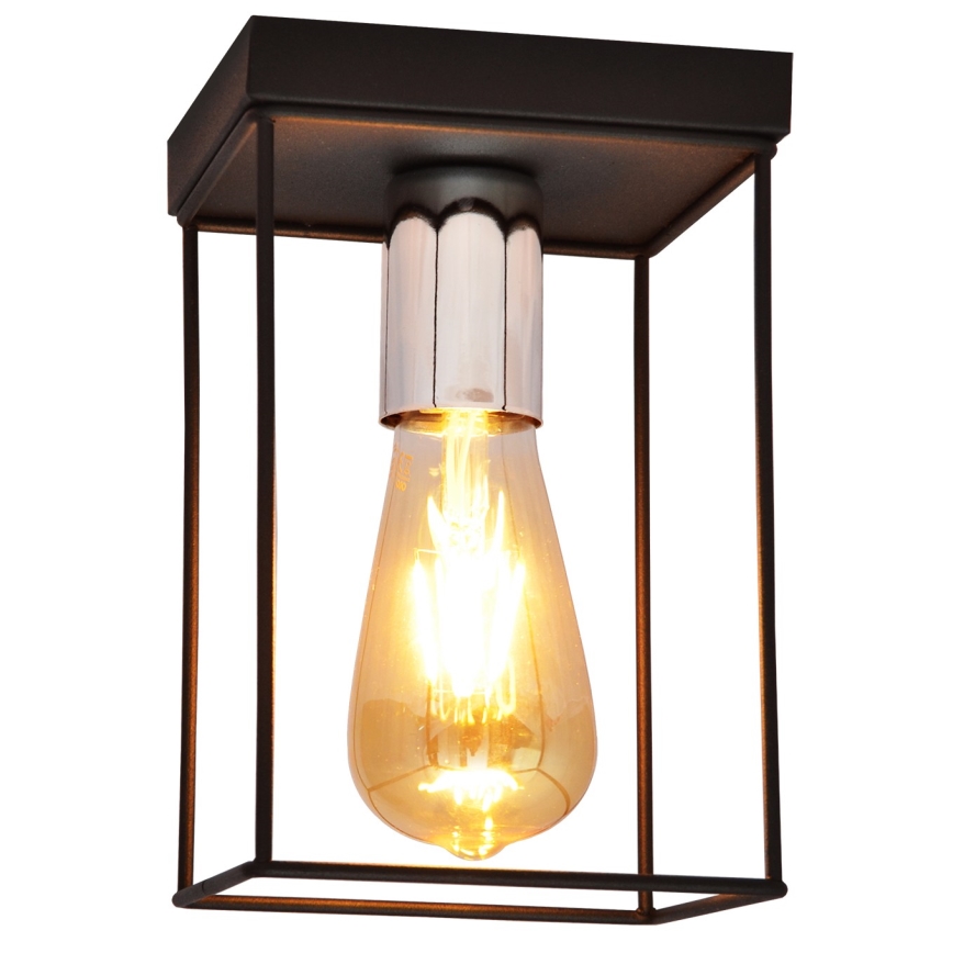 Iluminação de teto FINN 1xE27/15W/230V preto/cromado
