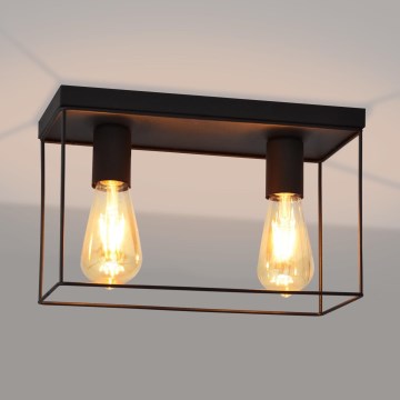 Iluminação de teto FINN 2xE27/15W/230V preto