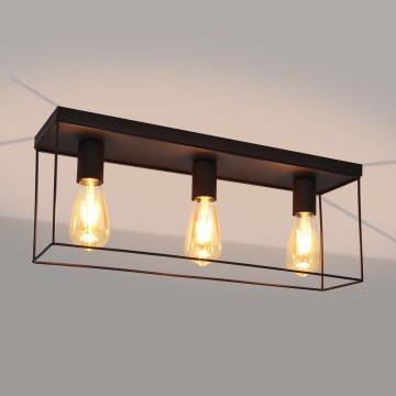 Iluminação de teto FINN 3xE27/15W/230V preto