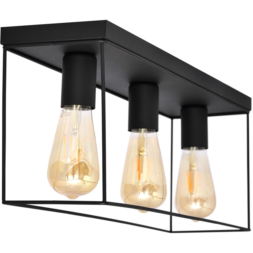 Iluminação de teto FINN 3xE27/15W/230V preto