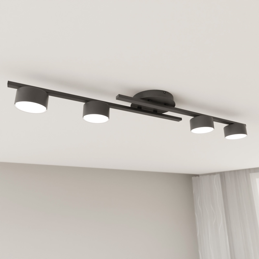 Iluminação de teto FRAGMENT 4xGX53/12W/230V preto
