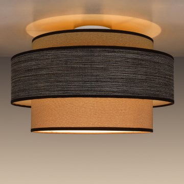 Iluminação de teto GRACE 1xE27/60W/230V diâmetro 40 cm bege/castanho