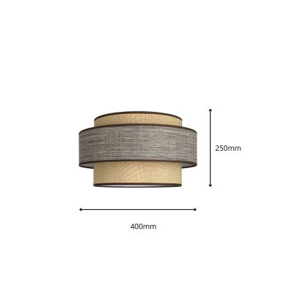 Iluminação de teto GRACE 1xE27/60W/230V diâmetro 40 cm bege/castanho