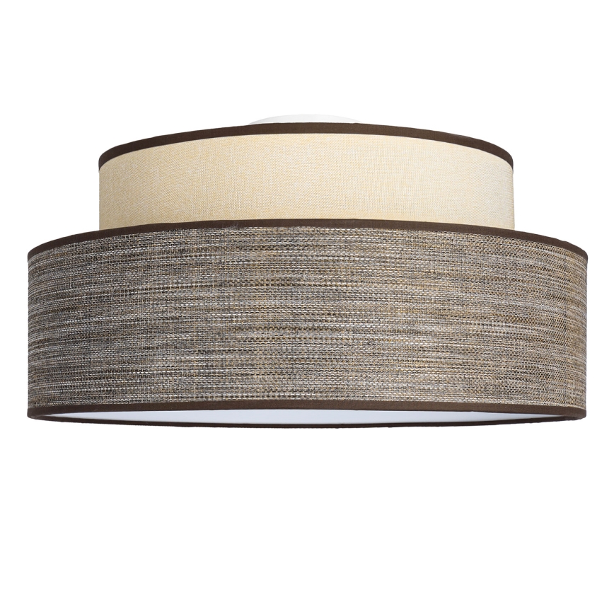 Iluminação de teto GRACE 1xE27/60W/230V diâmetro 40 cm creme/castanho