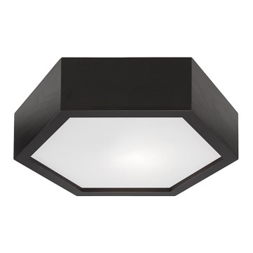 Iluminação de teto HEX 1xE27/60W/230V d. 32 cm pinho preto