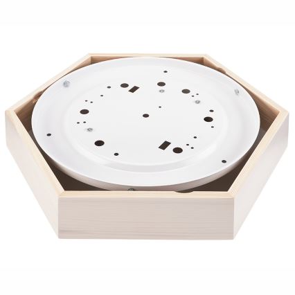 Iluminação de teto HEX 2xE27/60W/230V d. 43 cm pinho branco