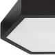 Iluminação de teto HEX 2xE27/60W/230V d. 43 cm pinho preto