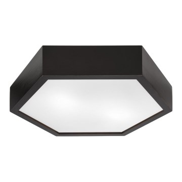 Iluminação de teto HEX 2xE27/60W/230V diâmetro 43 cm pinho wenge