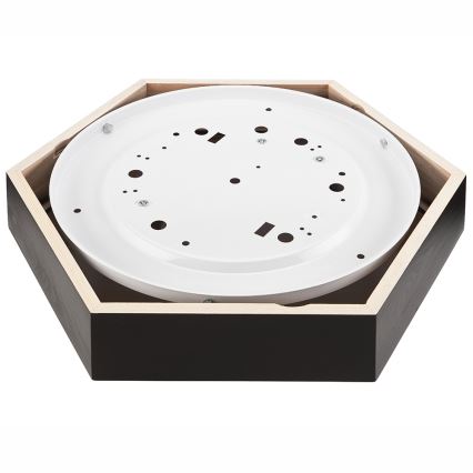 Iluminação de teto HEX 2xE27/60W/230V diâmetro 43 cm pinho wenge