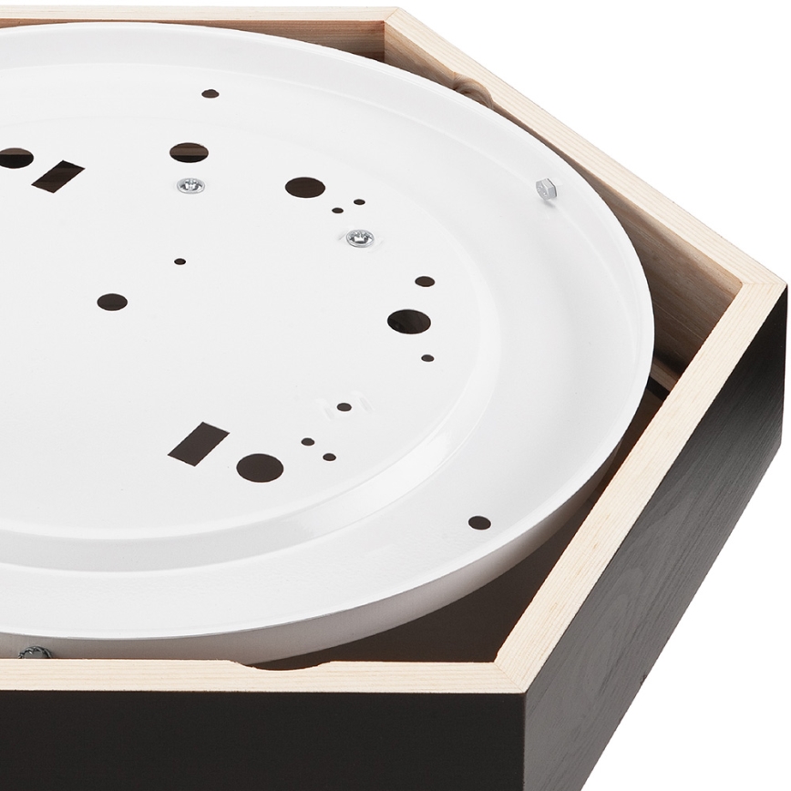 Iluminação de teto HEX 2xE27/60W/230V diâmetro 43 cm pinho wenge