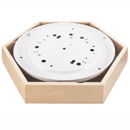 Iluminação de teto HEX NATURAL 2xE27/60W/230V d. 43 cm pinho