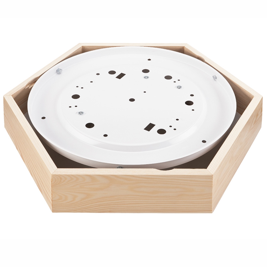 Iluminação de teto HEX NATURAL 2xE27/60W/230V d. 43 cm pinho