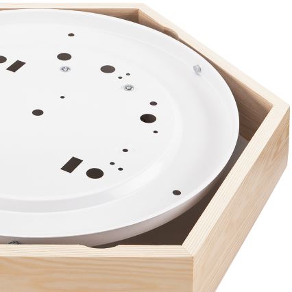 Iluminação de teto HEX NATURAL 2xE27/60W/230V d. 43 cm pinho