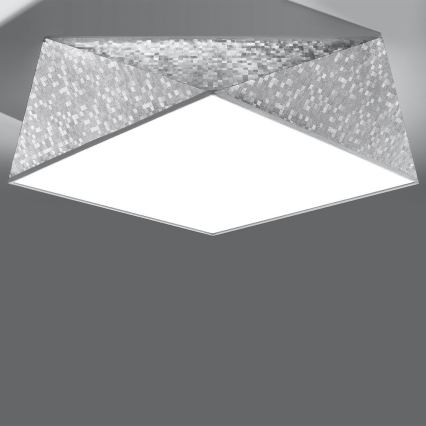 Iluminação de teto HEXA 3xE27/60W/230V prateada