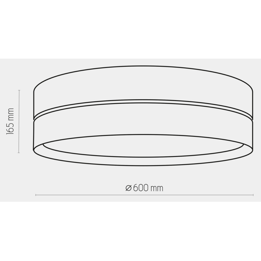 Iluminação de teto HILTON 4xE27/15W/230V d. 60 cm latão/preto