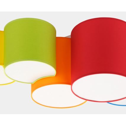 Iluminação de teto infantil MONA KIDS 5xE27/15W/230V