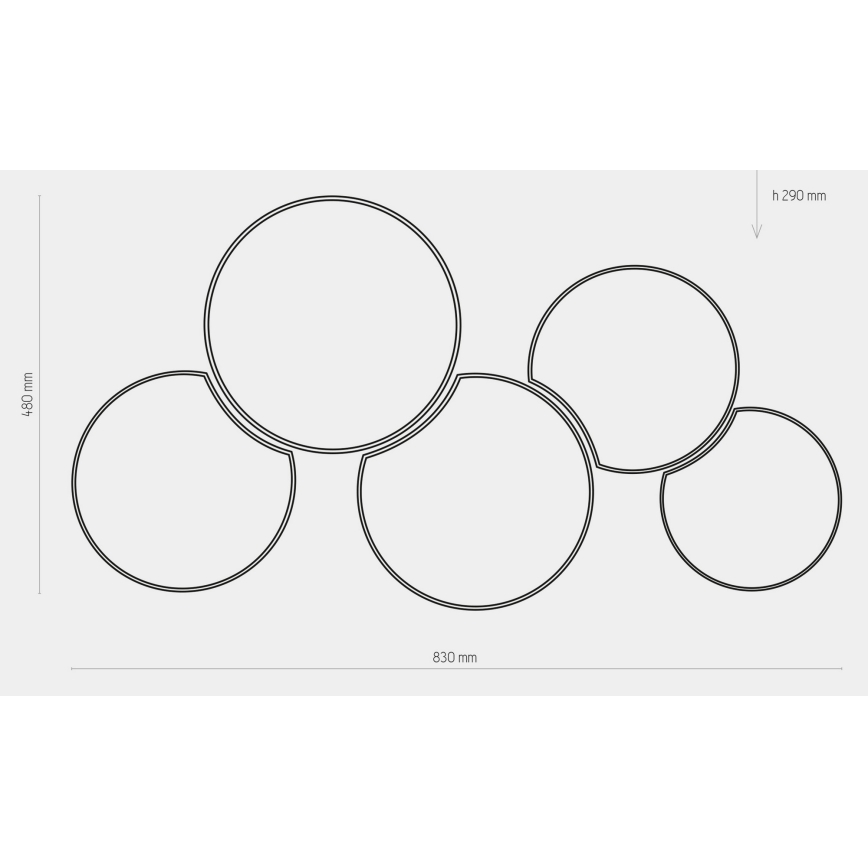 Iluminação de teto infantil MONA KIDS 5xE27/15W/230V