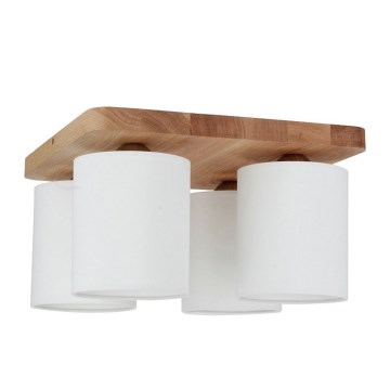 Iluminação de teto JENTA 4xE27/25W/230V carvalho mate