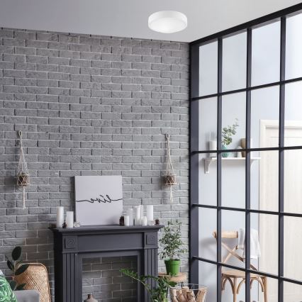 Iluminação de teto JONAS 1xE27/60W/230V diâmetro 26 cm branco