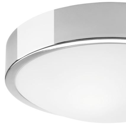 Iluminação de teto JONAS 1xE27/60W/230V diâmetro 26 cm cromado brilhante