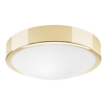 Iluminação de teto JONAS 1xE27/60W/230V diâmetro 26 cm dourado