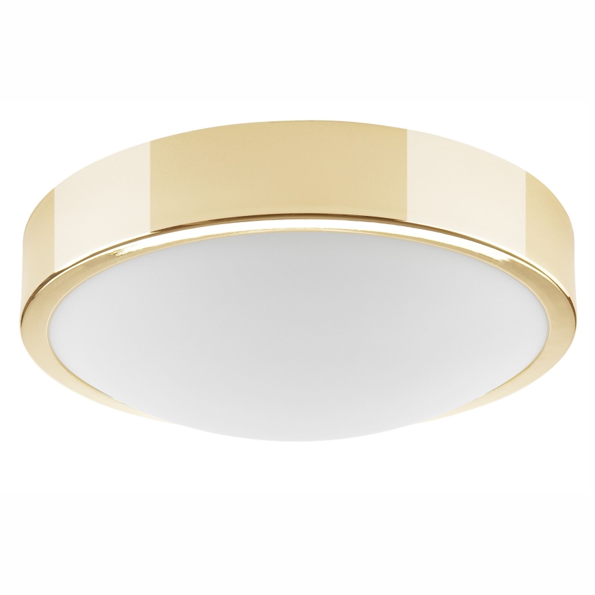 Iluminação de teto JONAS 1xE27/60W/230V diâmetro 26 cm dourado