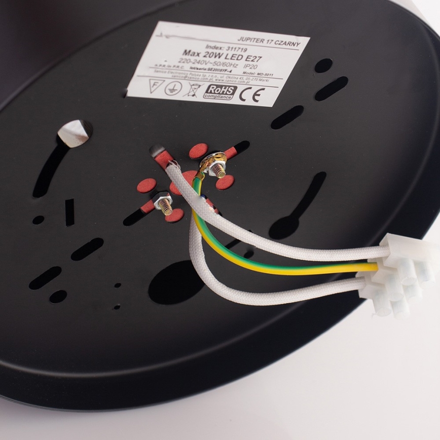 Iluminação de teto JUPITER 1xE27/20W/230V 181x165 mm