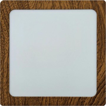 Iluminação de teto LED BLOCK LED/12W/230V 4200K 16,3x16,3 cm castanho
