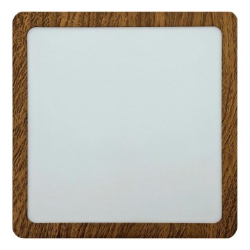 Iluminação de teto LED BLOCK LED/18W/230V 4200K 22x22 cm castanho