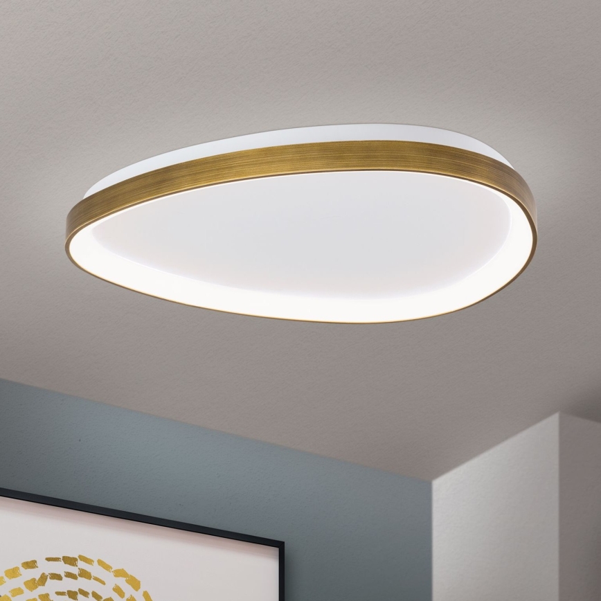 Iluminação de teto LED CHARLIE LED/48W/230V diâmetro 65 cm dourado