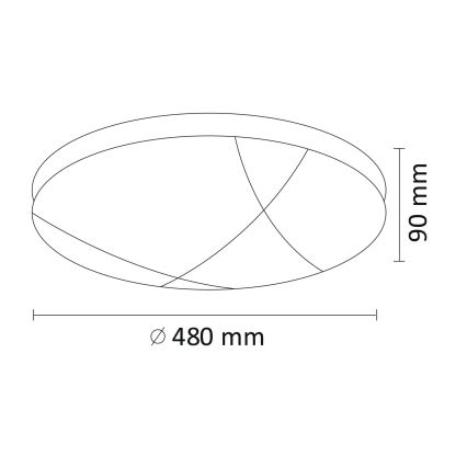 Iluminação de teto LED com regulação ATLAS LED/72W/230V 3000-6500K + controlo remoto
