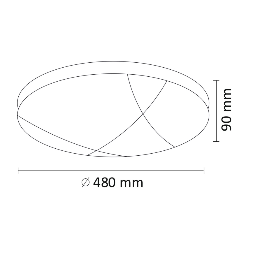 Iluminação de teto LED com regulação ATLAS LED/72W/230V 3000-6500K + controlo remoto