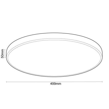 Iluminação de teto LED com regulação com controlo por voz OPAL LED/48W/230V 2700-6500K preto + comando