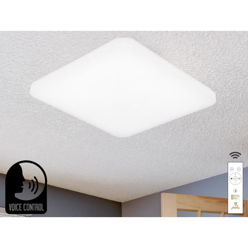 Iluminação de teto LED com regulação com controlo por voz OPAL LED/48W/230V 2700-6500K branco + comando