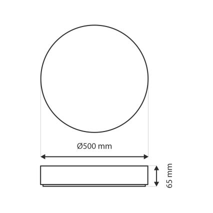Iluminação de teto LED com regulação DRINA LED/36W/230V 2700-6500K diâmetro 50 cm + comando