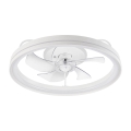 Iluminação de teto LED com regulação e ventoinha FARGO LED/37W/230V branco + comando