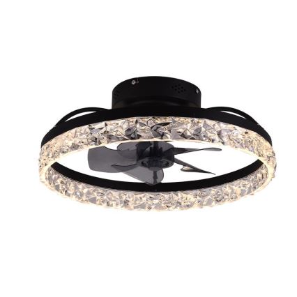 Iluminação de teto LED com regulação e ventoinha LED/35W/230V 3000-6500K preto + comando