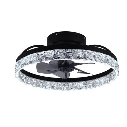 Iluminação de teto LED com regulação e ventoinha LED/35W/230V 3000-6500K preto + comando