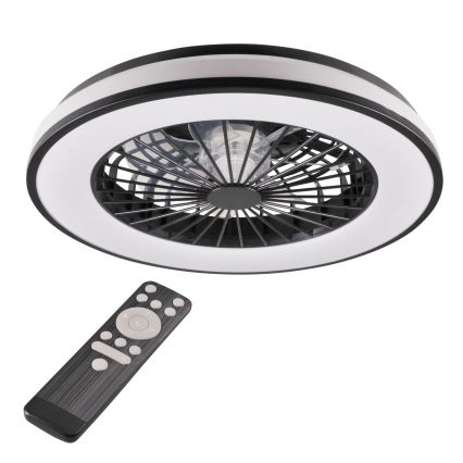 Iluminação de teto LED com regulação e ventoinha LED/48W/230V 3000-6500K preto + comando